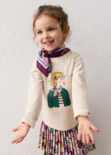 Maglietta con foulard bambina - Tofu