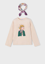 Maglietta con foulard bambina - Tofu