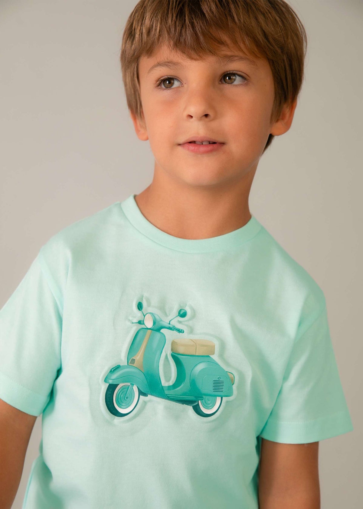 Maglietta con moto in rilievo bambino