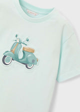 Maglietta con moto in rilievo bambino