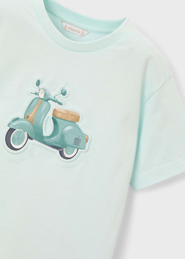Maglietta con moto in rilievo bambino
