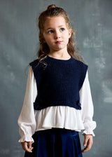 Maglietta con top bambina - Navy