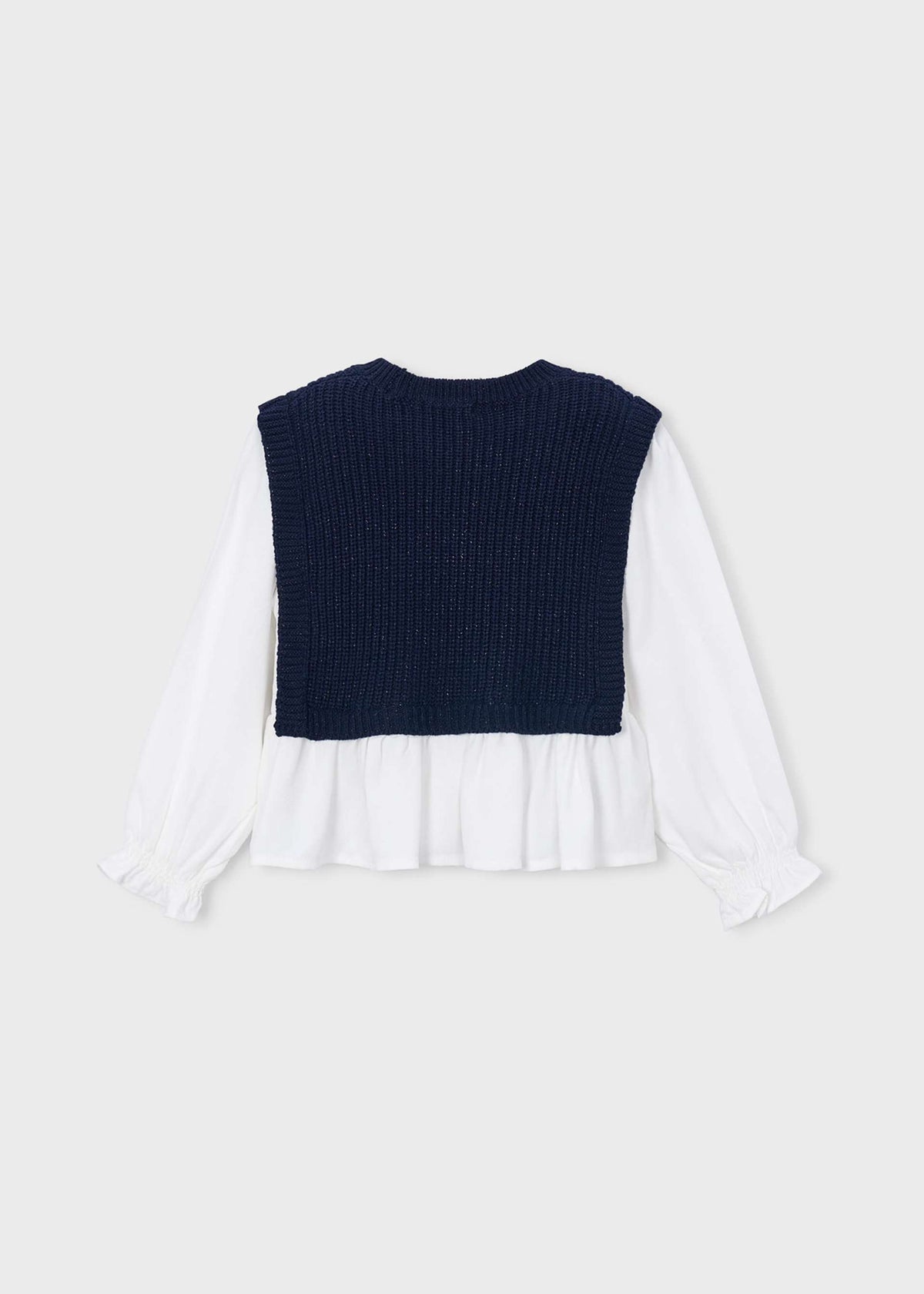 Maglietta con top bambina - Navy