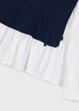Maglietta con top bambina - Navy