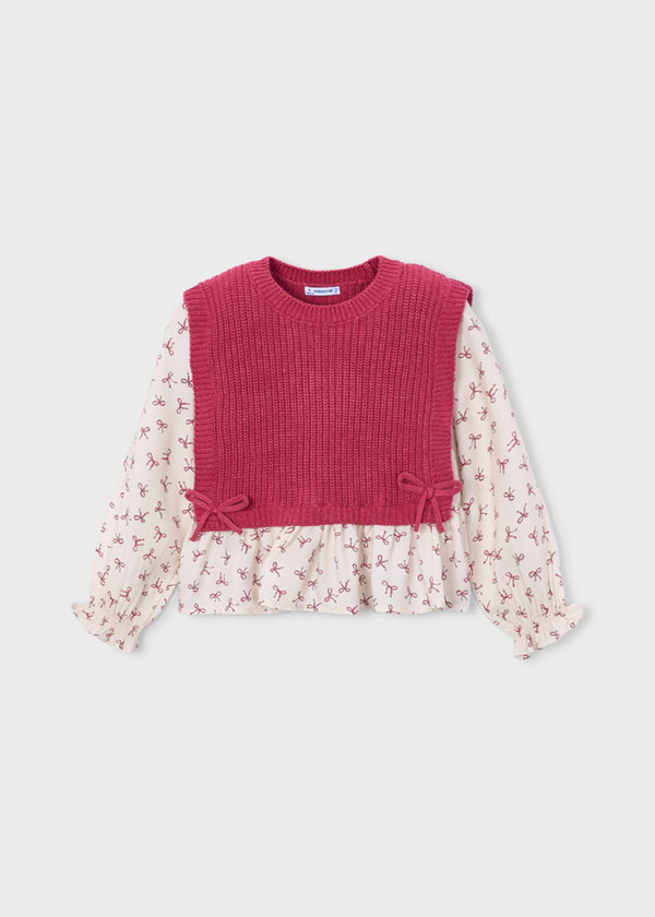 Maglietta con top bambina - Mezcla