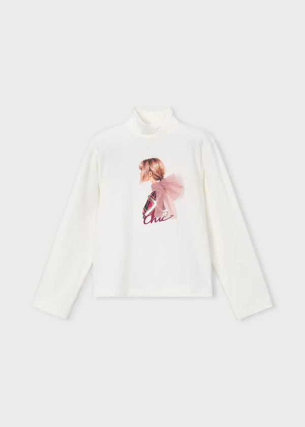 Maglietta lupetto grafica bambina - Lamponi