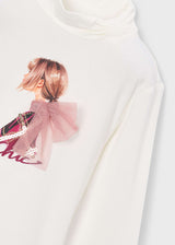 Maglietta lupetto grafica bambina - Lamponi