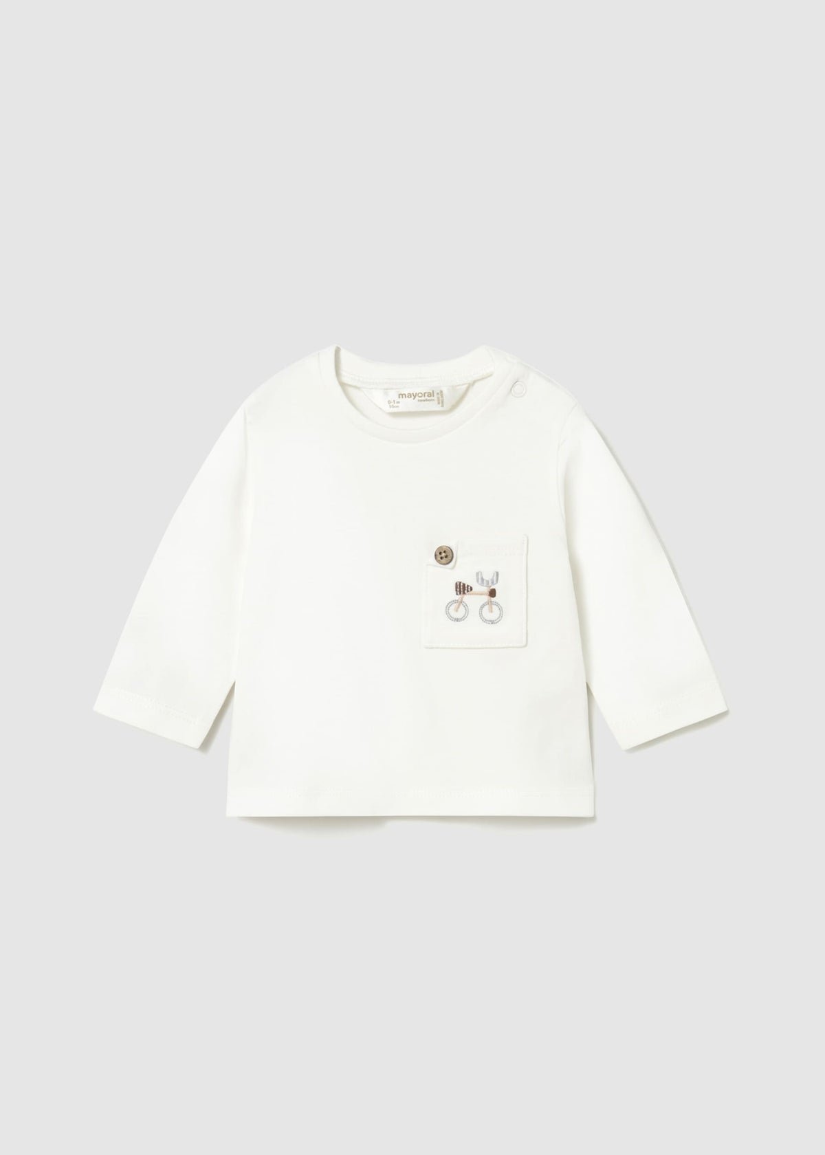 Maglietta manica lunga neonato - Ecru