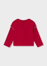 Maglietta ricamata bimba - Rosso