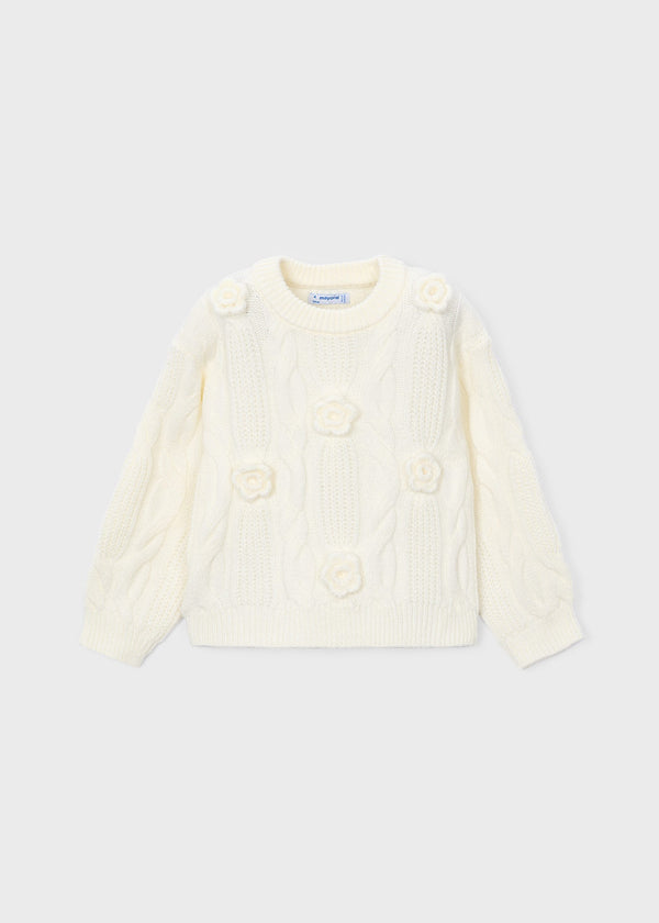 Maglione applicazione fiore bambina - Soia