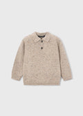Maglione colletto polo bambino - Tweed