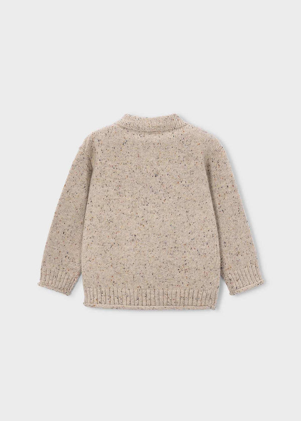 Maglione colletto polo bambino - Tweed