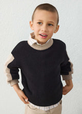 Maglione contrasti bambino - Nero