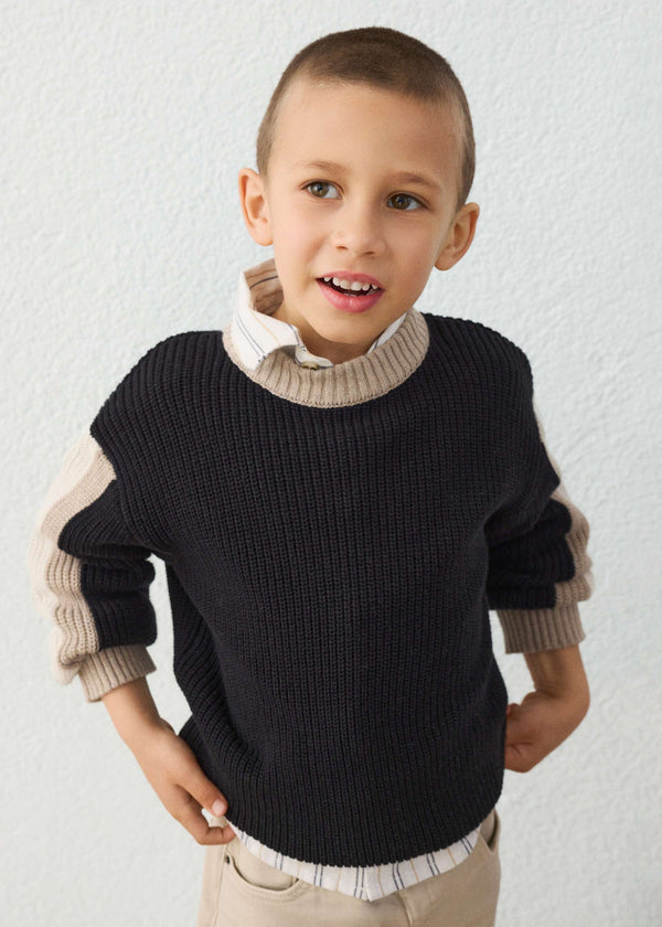 Maglione contrasti bambino - Nero