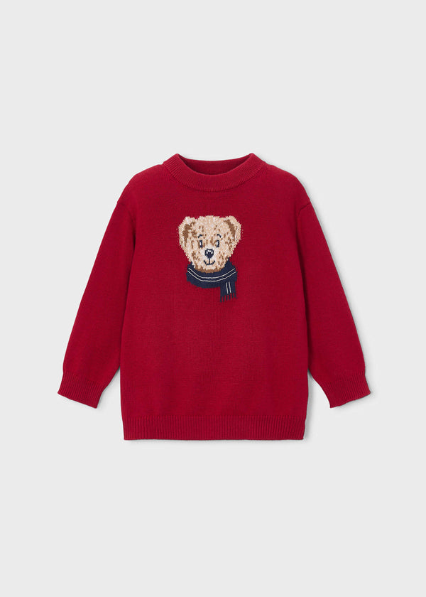 Maglione intarsi bambino - Rosso