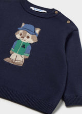 Maglione intarsi neonato - Azzurro