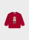 Maglione intarsi neonato - Rosso
