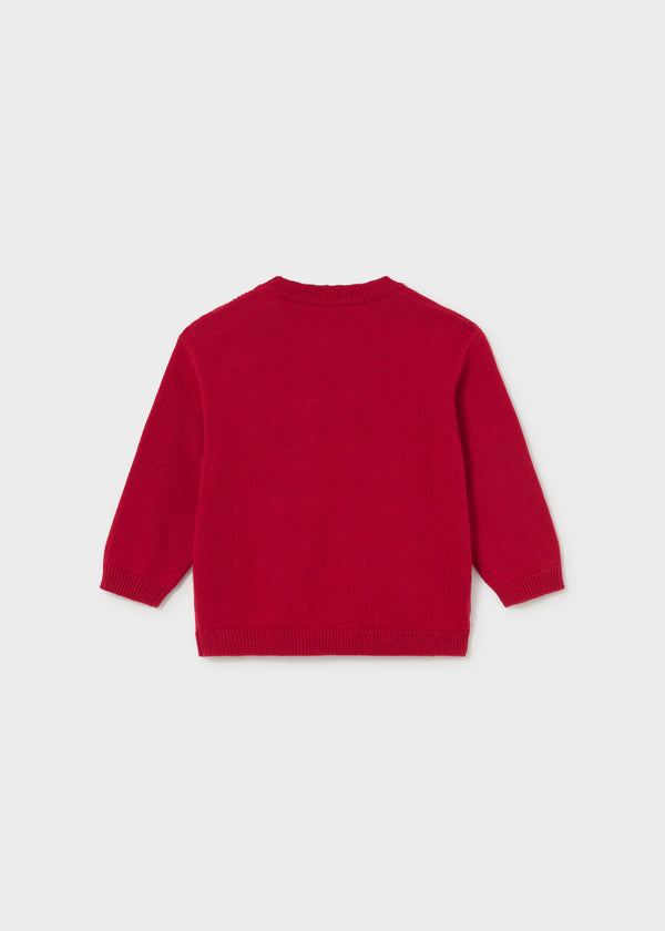 Maglione intarsi neonato - Rosso