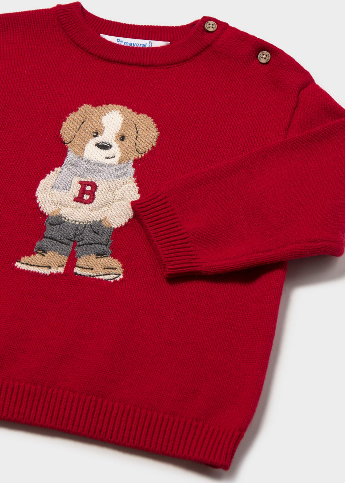Maglione intarsi neonato - Rosso