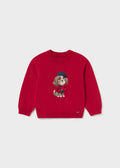Maglione intarsio bimba - Rosso