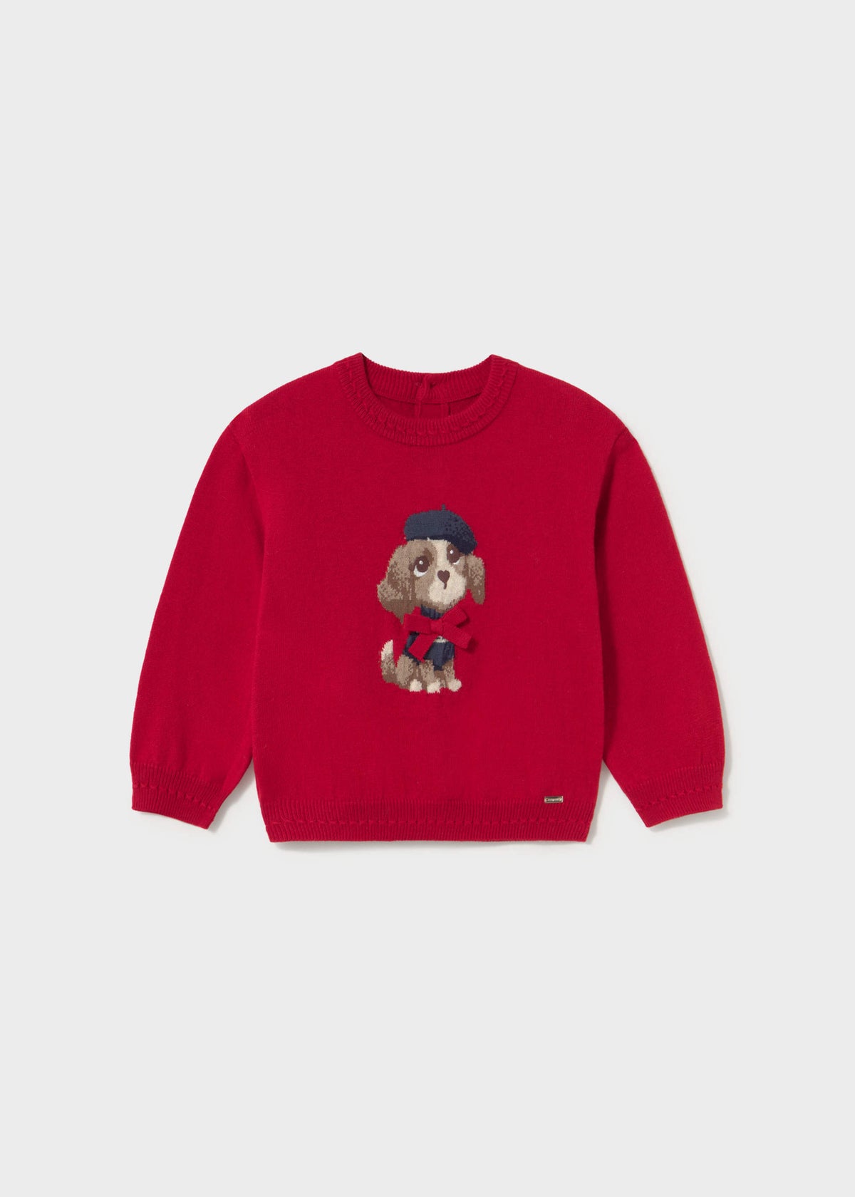 Maglione intarsio bimba - Rosso