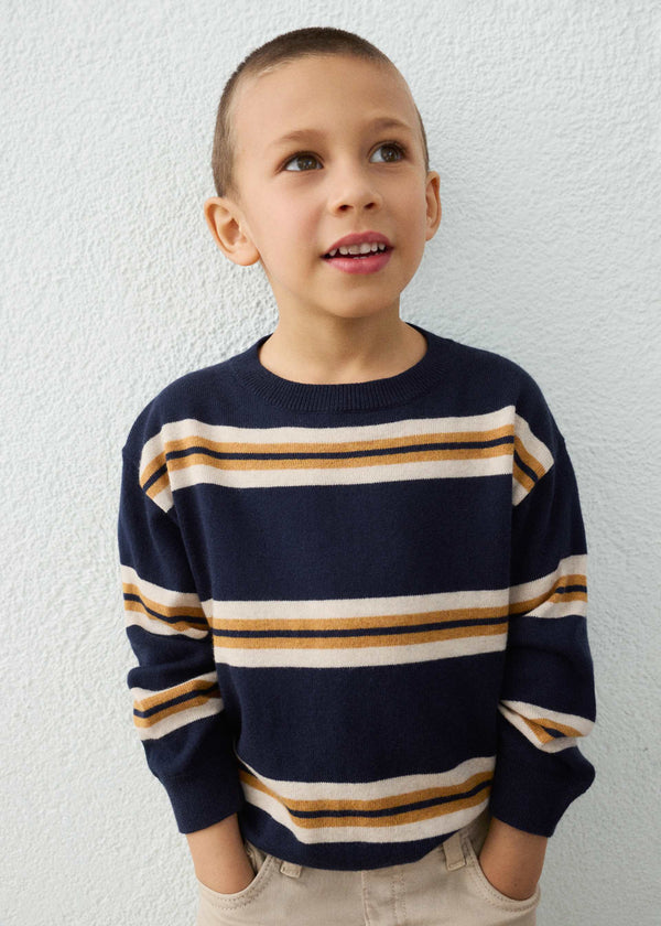 Maglione righe bambino - Blu