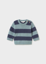 Maglione righe neonato - Azzurro