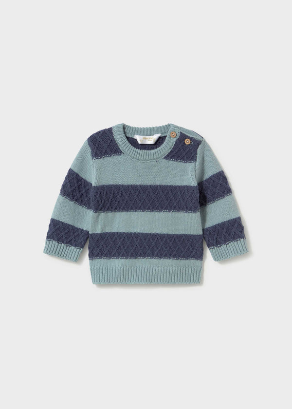 Maglione righe neonato - Azzurro