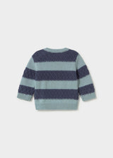Maglione righe neonato - Azzurro