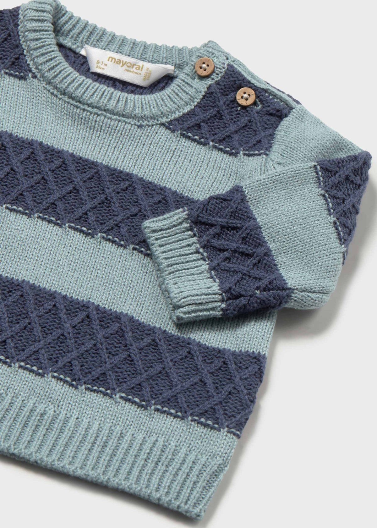 Maglione righe neonato - Azzurro