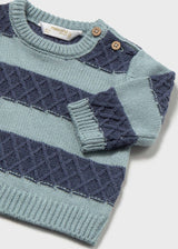 Maglione righe neonato - Azzurro