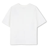 Michael Kors Kids T-shirt in cotone biologico con stampa charms - Bianco sporco