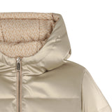 Michael Kors Kids Piumino reversibile con cappuccio e stampa MK Signature - Marrone chiaro