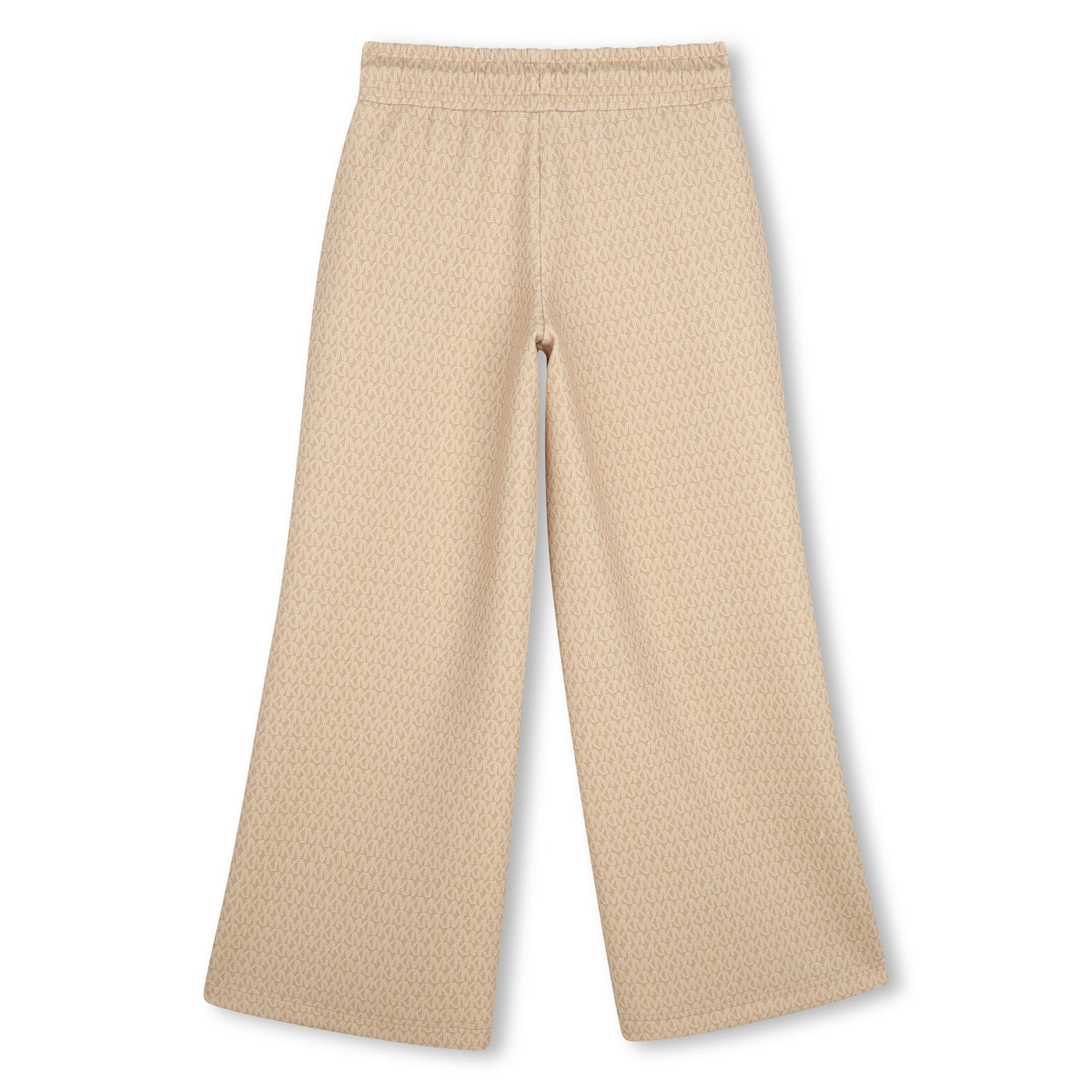 Michael Kors Kids Pantaloni jogging a gamba ampia con stampa MK Signature - Marrone chiaro