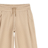 Michael Kors Kids Pantaloni jogging a gamba ampia con stampa MK Signature - Marrone chiaro