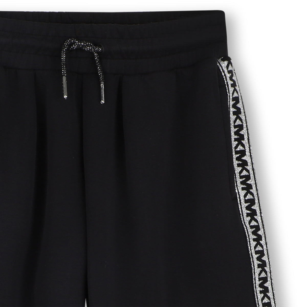 Michael Kors Kids Pantaloni jogging effetto pesca con bande logo MK - Nero