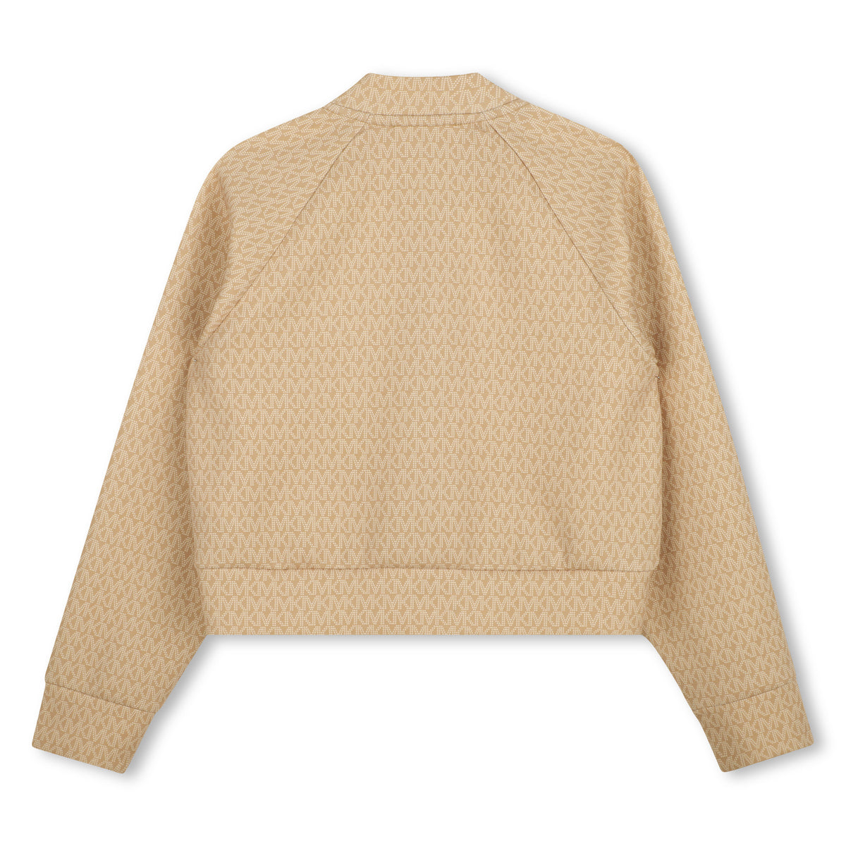 Michael Kors Kids Cardigan con zip e stampa MK Signature - Marrone chiaro