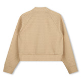 Michael Kors Kids Cardigan con zip e stampa MK Signature - Marrone chiaro