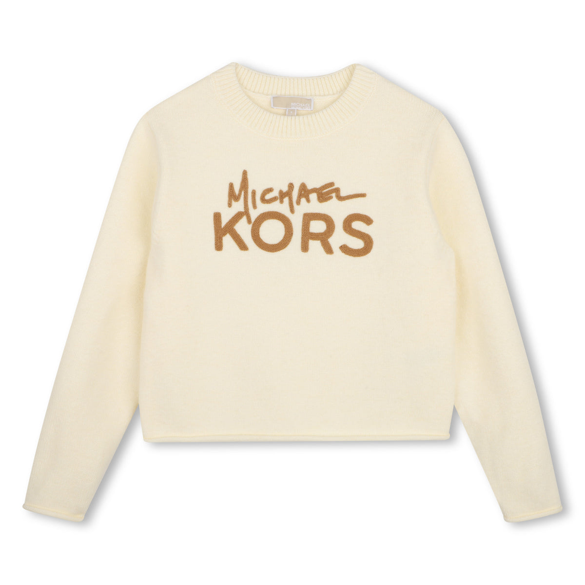 Michael Kors Kids Maglione con scritta Michael Kors ricamata - Crema