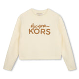 Michael Kors Kids Maglione con scritta Michael Kors ricamata - Crema