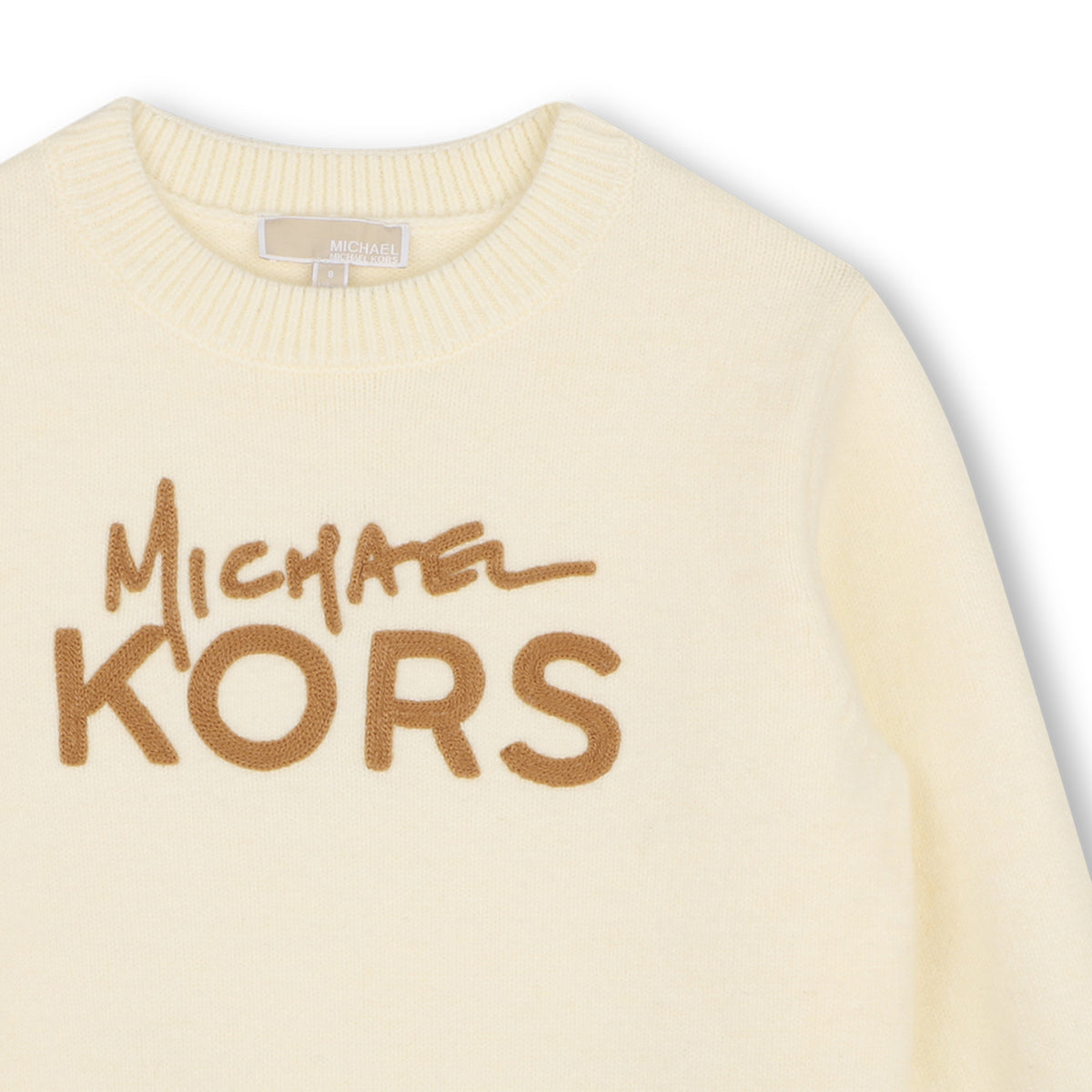 Michael Kors Kids Maglione con scritta Michael Kors ricamata - Crema