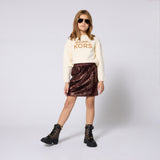 Michael Kors Kids Maglione con scritta Michael Kors ricamata - Crema