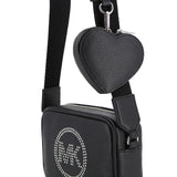 Michael Kors Kids Borsa a mano in similpelle con portamonete a cuore - Nero