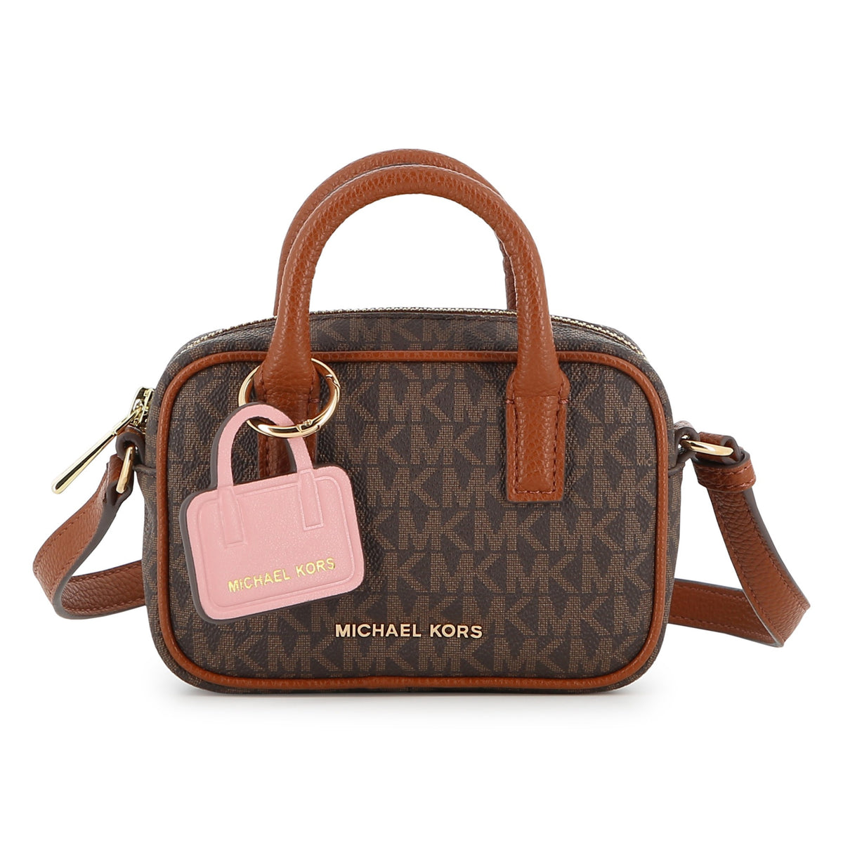Michael Kors Kids Borsa a mano con monogramma e charm portachiavi - Bruno