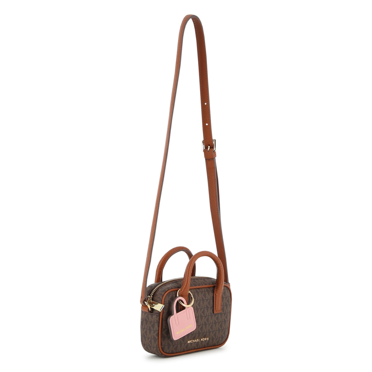 Michael Kors Kids Borsa a mano con monogramma e charm portachiavi - Bruno