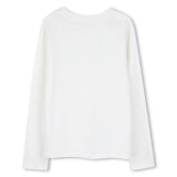 Michael Kors Kids Maglia a maniche lunghe in cotone biologico con stampa Michael Kors - Bianco sporco