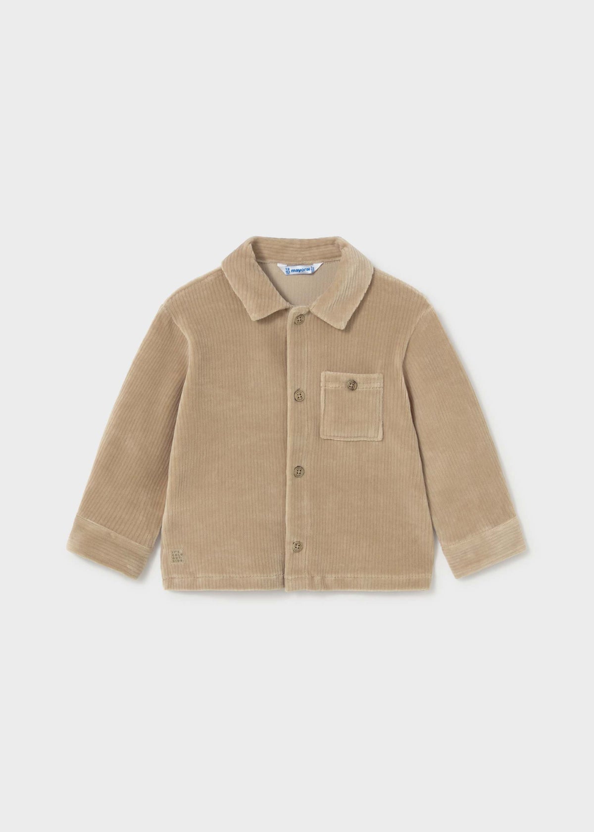 Overshirt velluto a costine neonato - Nocciola