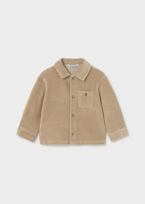 Overshirt velluto a costine neonato - Nocciola