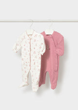 Pack 2 pigiami neonata - Cipria