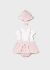 Pagliaccetto finta salopette con cappello neonato - Baby